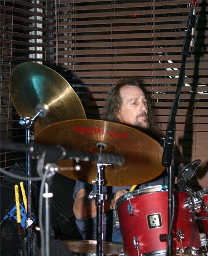 BROTHER Frankie Playing my drums.